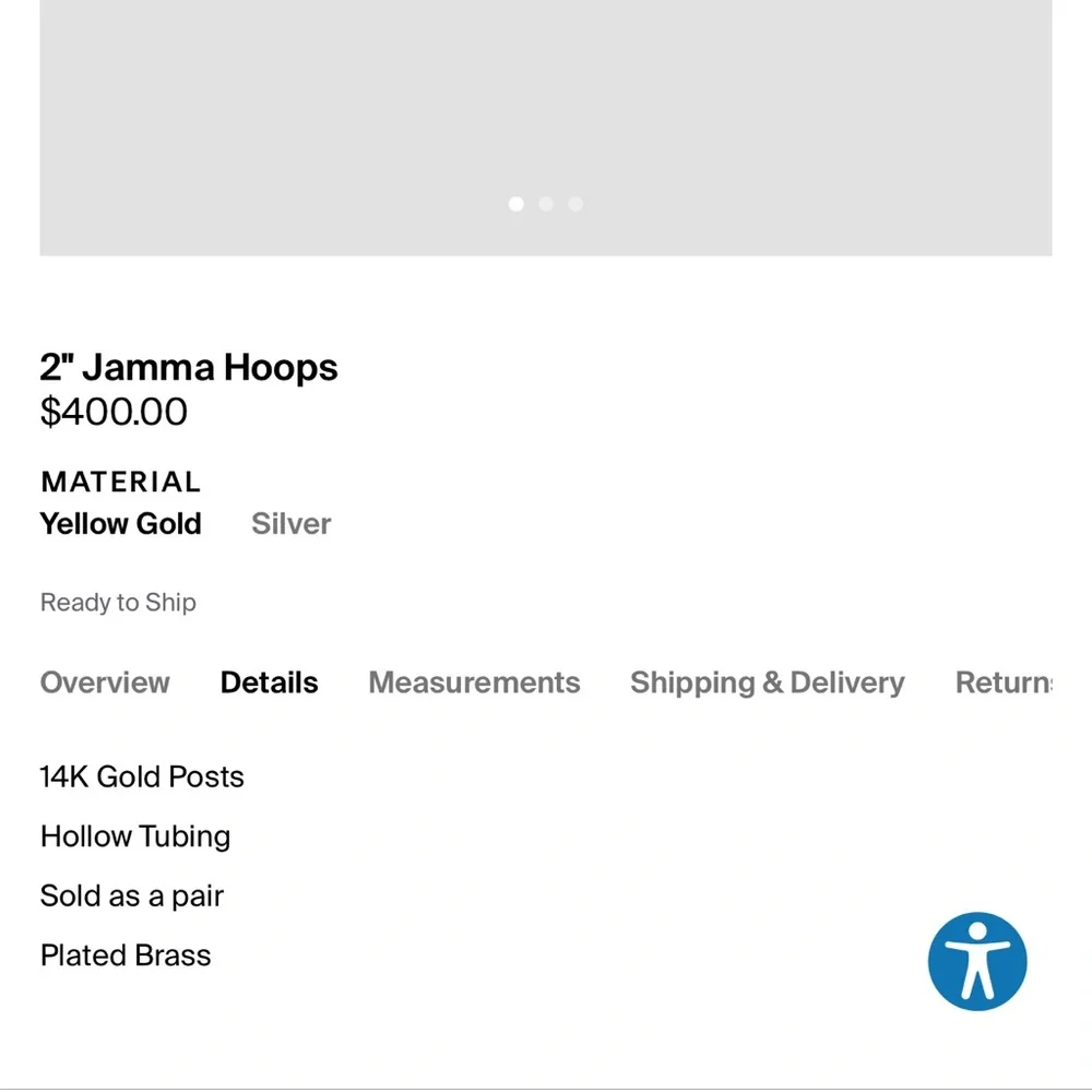 Brand New! Jennifer Fisher 2" Jamma Hoop Earrings - Picture 8 of 9